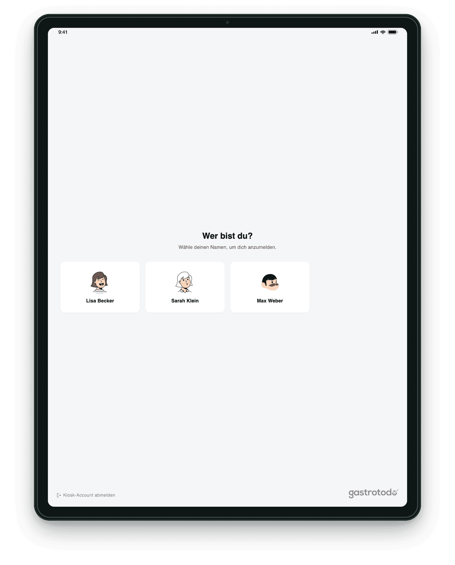 Kiosk-Modus am Tablet